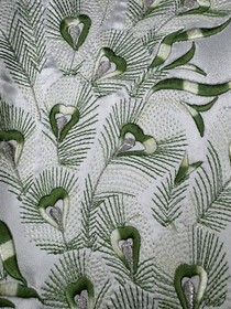 Eastern Collection Vintage Japanese Embroidered Peacock Belted Kimono Robe OS