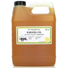 PURE KARANJA OIL ORGANIC COLD PRESSED  2 OZ 4 -UP TO 1 GALLON 