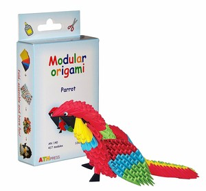Details About Ath Press Parrot Modular Origami An140 12x22 Cm 3d Paper 417 Modules New