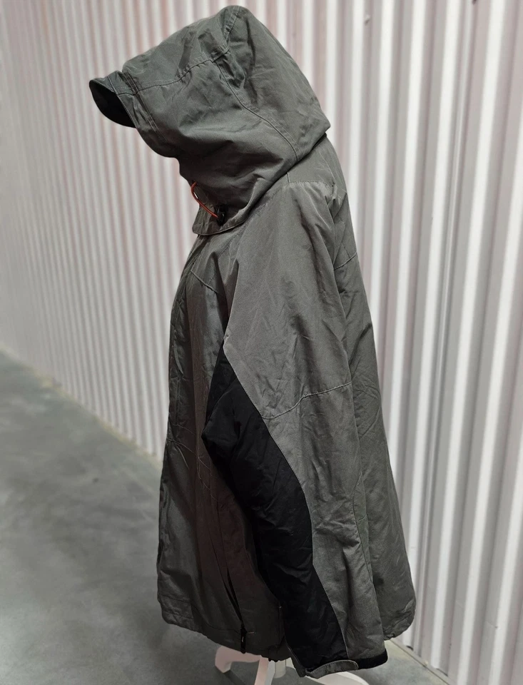 Chaqueta de exterior RBK para hombre talla 3X desmontable capucha y cremallera cierre frontal gris negro de colección Foto 3 de 4