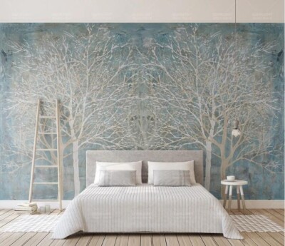 3D White Branch ZHUA8543 Wallpaper Wall Murals Removable Self-adhesive Ann 24