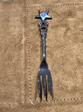 Vintage Eastern Star Masonic Cocktail Fork Made In Germany (7)