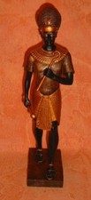 Ramses &Auml;gypten Figur &auml;gyptische  Deko Sammler Liebhaber  gold schwarz Neu 24 cm