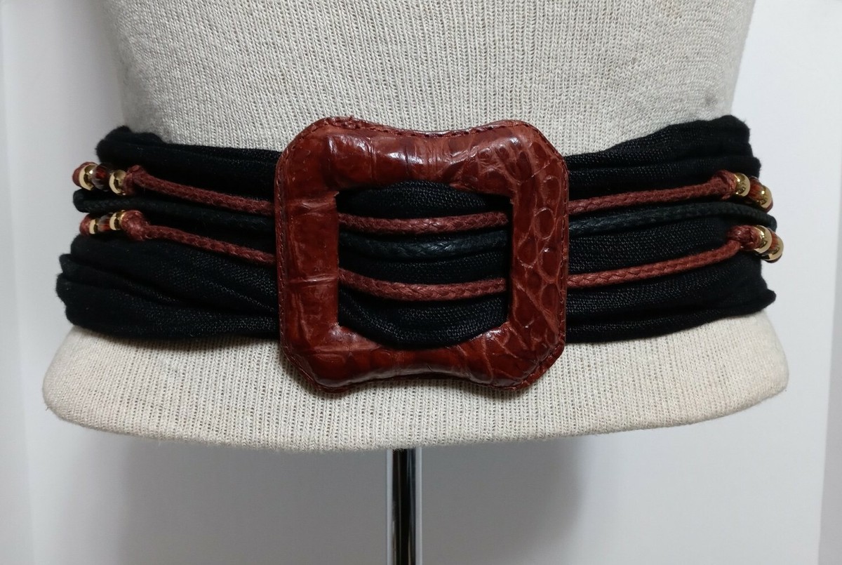 Vintage Ginnie Johansen Beaded Leather Belt M Vintage Ginnie Johansen Dallas Designer Belt | Mercari main image 3