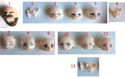Nendoroid Parts Faceplates Faces Faceplate Face Plates Neck Joint Connector