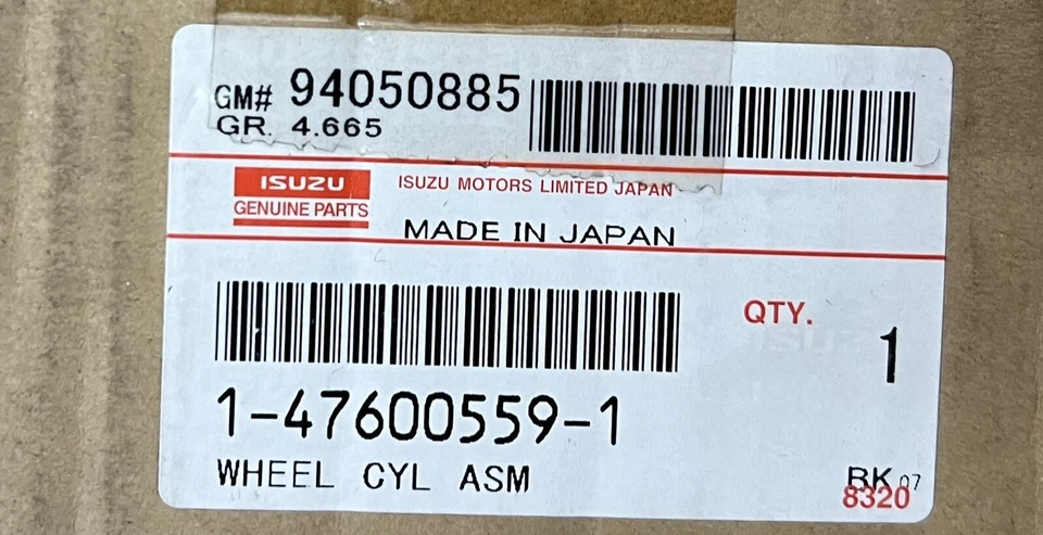 Cilindro rueda freno trasero ISUZU FSR32 6HE1 1-47600559-1, 94050885 Foto 2 de 4