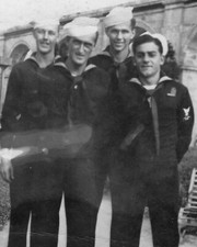 ORIGINAL VINTAGE PHOTO: Military Men Male Navy Sailors Group Portrait WW2 40's