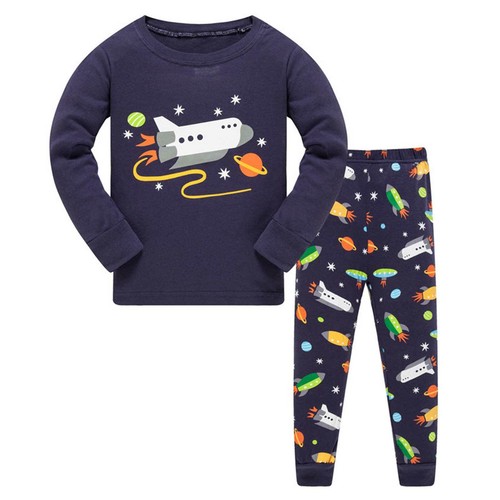 Kids Boys Cotton Clothes Outfits Long Sleeve Tops+Trousers Sets Casual Homewear - Picture 10 of 11