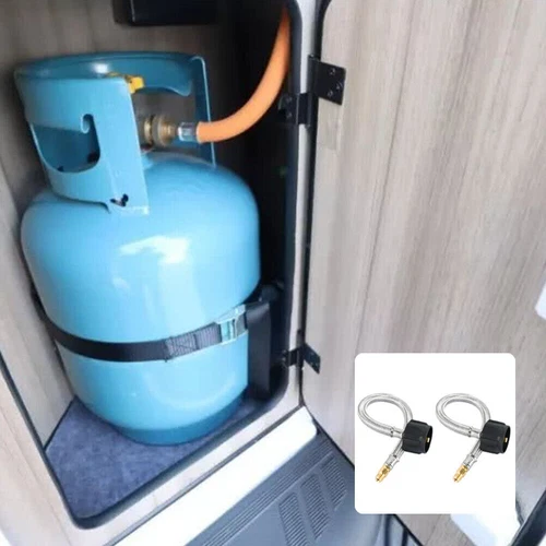 2 Pack 15 inch Stainless RV Propane Hose with Gauge QCC1/ Type 1 Connection - 第 9/38 張圖片