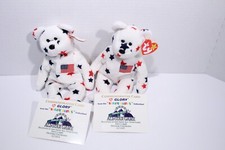 Pair Of Ty Glory the Bear Plush Toy - 4188 W/commemorative Card Rockies All Star