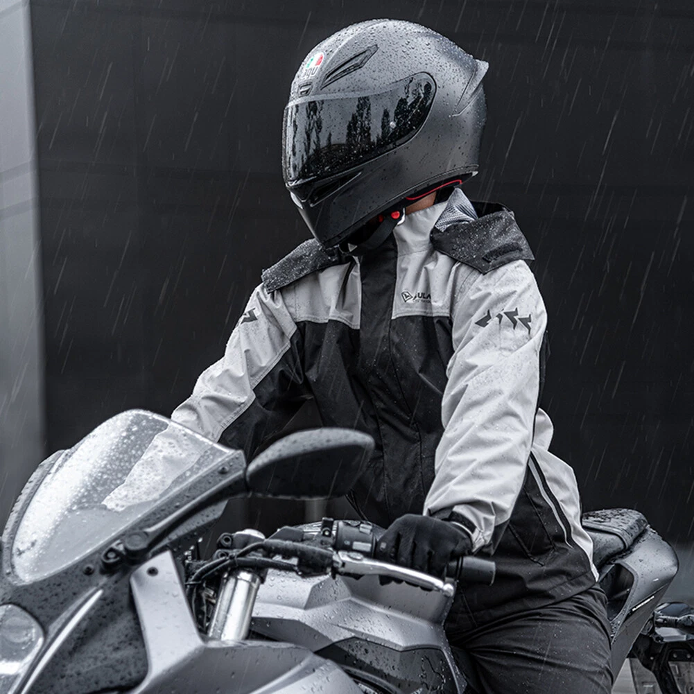SULAITE Rain Coat Reflective Stripe Rain Coat Pants Equipment for