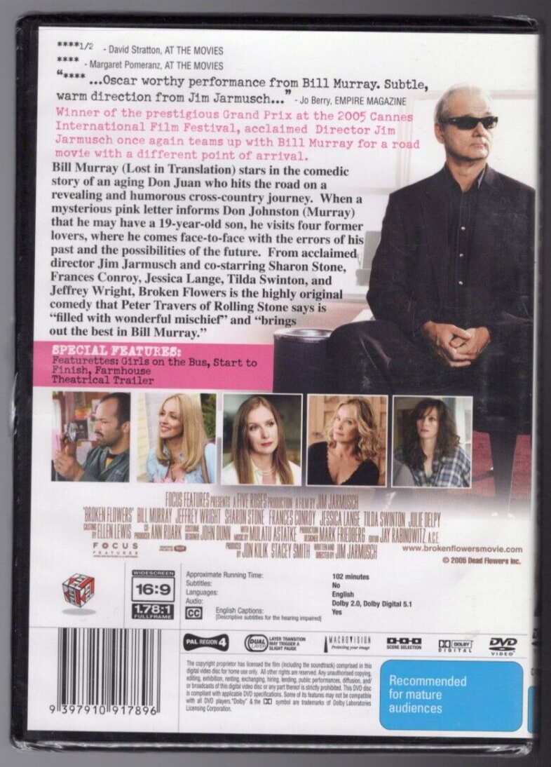 Broken Flowers DVD (Brand New Sealed) eBay