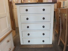 COUNTRY MANOR PAINTED 5 DRAWER CHEST HAND MADE CHOICE OF COLOURS/ PINE & SAWN
