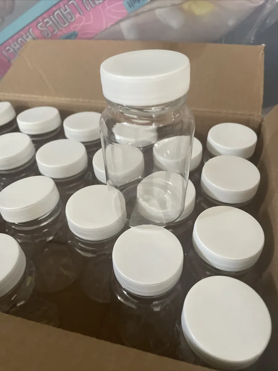 50 Clear Plastic Pill Bottles Medicine Container Vitamin Capsule