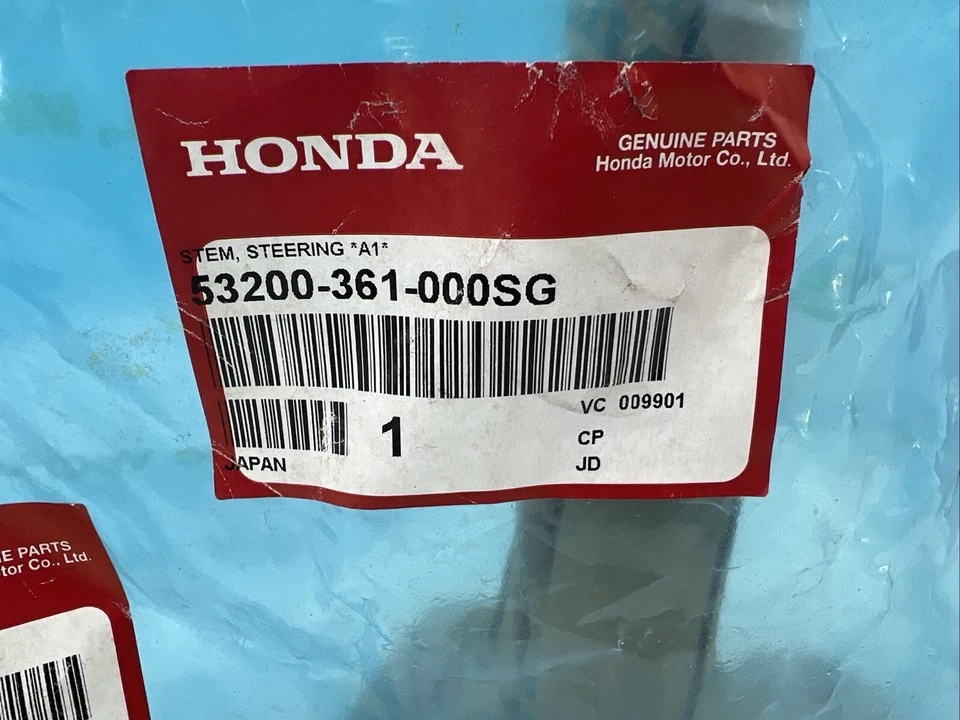 HONDA 53200-361-000SG STEERING STEM A1 半格子黑色 1974 MT125A 75 MT125K1A — 第 3/4 张图片