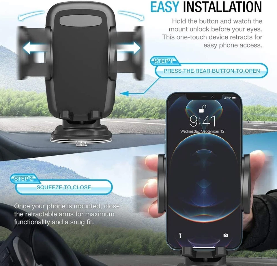 Maxboost Universal Car Phone Mount, 40 Pack,  Dashboard Windshield Phone Holder - Image 2 of 4