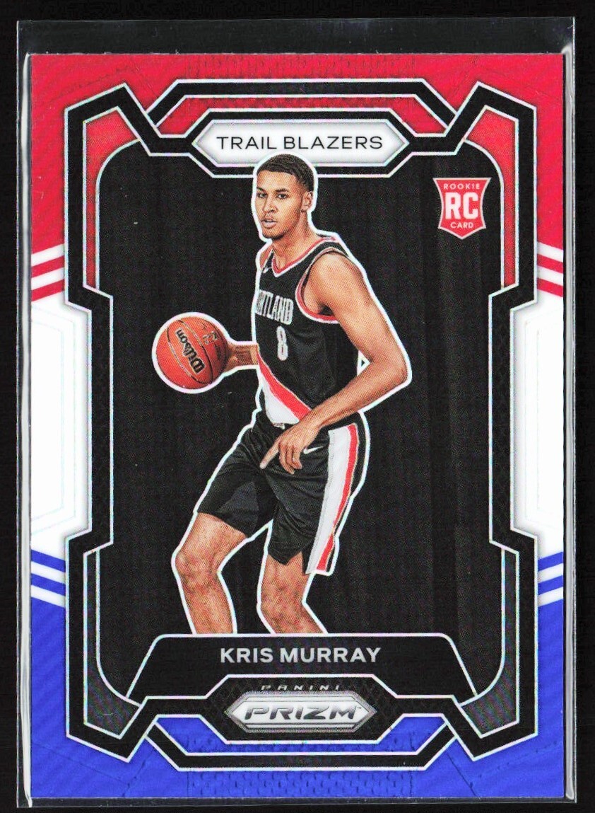 2023-24 PANINI PRIZM PRIZMS RWB KRIS MURRAY RC PORTLAND TRAIL BLAZERS #142