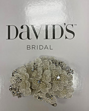 Embroidered Pearl Flower Clip for Hair David's Bridal 