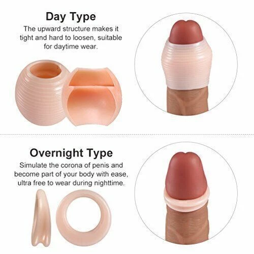 Penisring Silikon Penis Vorhaut Zurückhalte Ringe Männer Eichelring Set - Bild 6 von 7