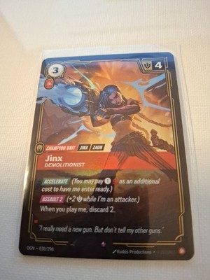 Jinx Demolitionist Riftbound League of Legends NM English 030/298