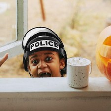 Cappello Da Poliziotto Unisex Per Adulti | Berretto Nero Con Badge | Costume Carnevale, Halloween E Giochi Di Ruolo - Foto 3