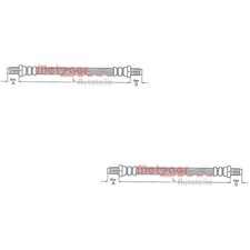 2X METZGER Tuyau De Frein