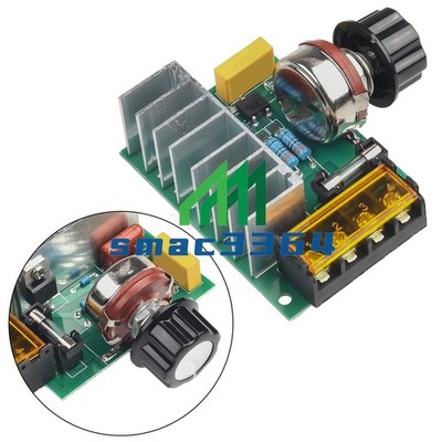 4000W AC 220V SCR Voltage Regulator Speed Controller Dimmer Thermostat UF Safety