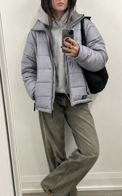 Helly Hansen Damen  Vintage Steppjacke grau S kurz Reißverschluss Taschen 