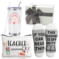 Best Teacher Appreciation Gifts,20 OZ Insulated Tumbler for Women White