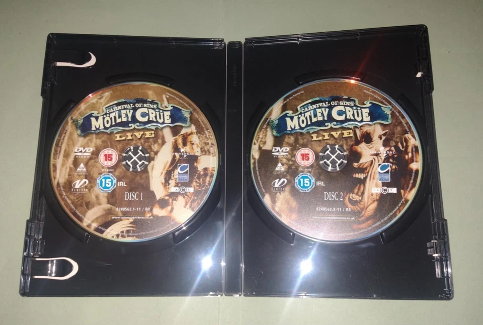 MOTLEY CRUE - CARNIVAL OF SINS - LIVE DVD - TOUR 2005 - GLAM/HAIR METAL - ROCK - Immagine 2 di 3