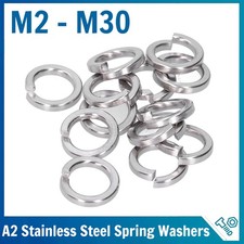 A2 Stainless Steel Split Lock Washers M2 - M30 DIN127 Spring Washer All Sizes