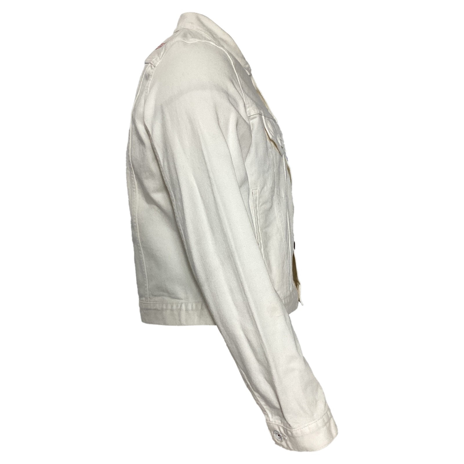 Off-White Cropped Multicolor Button Jacket In Whi… - image 3