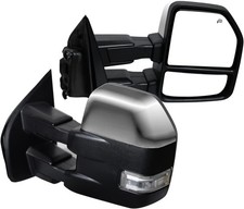 New Pair towing mirror Chrome Cap fit for 2015-2020 Ford F150 Pickup Truck Towin