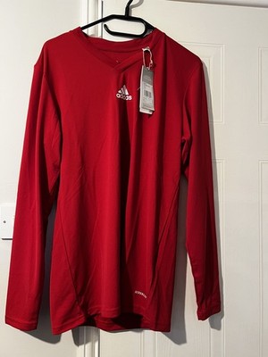 Adidas Running Aeroready Langarm Training Top Schwarz Herren Größe L Rot