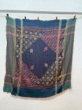 Vintage Beautiful Hand Embroidered Pashmina Shoulder Or Scarf Shawl 132x122 Cm