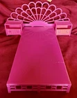 Vintage 1985 Beverly Hills Barbie Bedroom Set Side Tables Bed Hot Pink