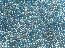 TOHO Transparent Rainbow Frosted Teal Round 11/0 Seed Beads 15grams