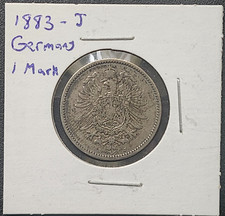 1883 J Germany - 1 Mark - Silver - Rare - 121,000 Mintage