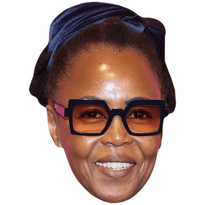 Wangechi Mutu (Brille) Großer Kopf. Größer als das Leben Maske.
