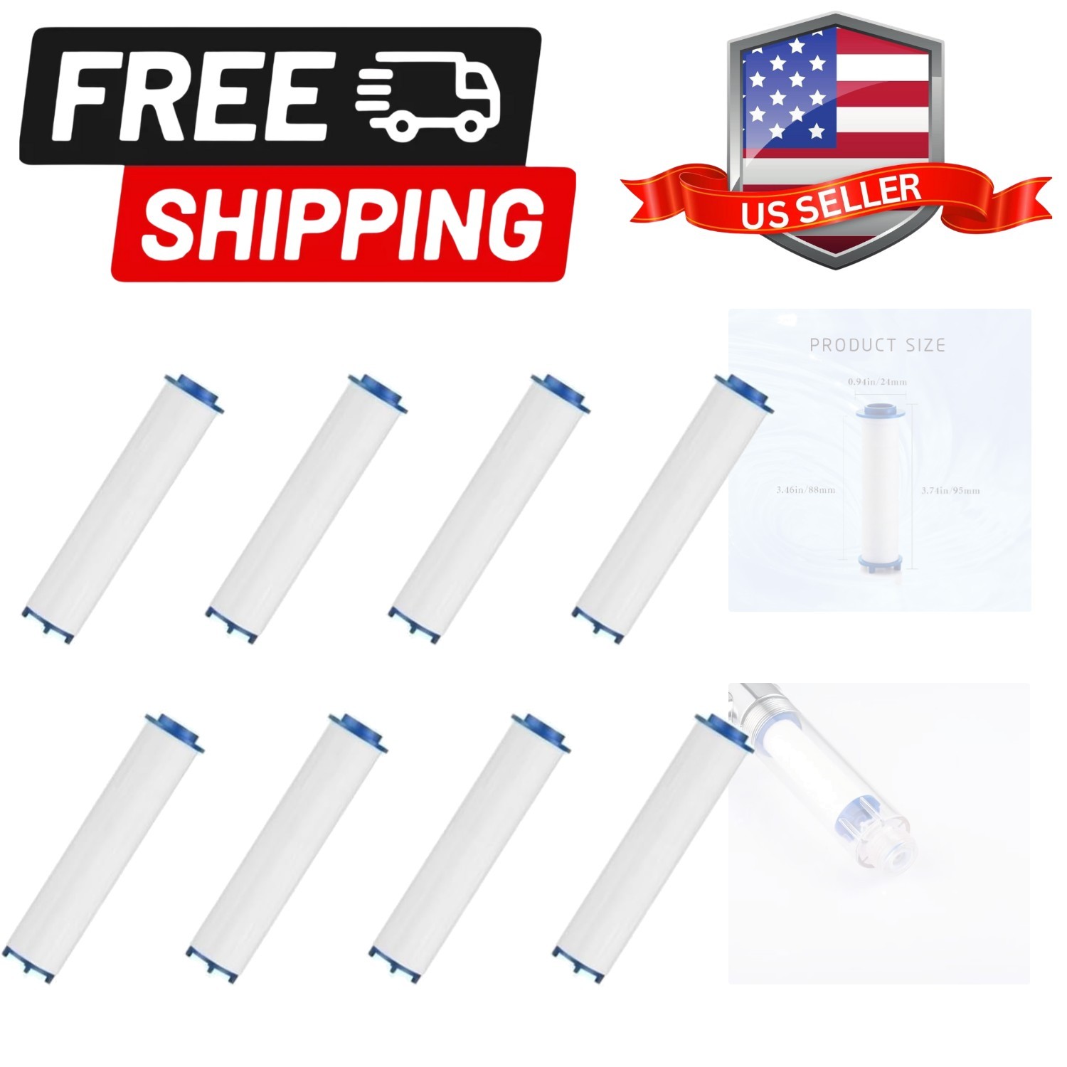 Cartridge 8-pack - High Capacity Pp Cotton Sho...