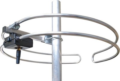 Antenne UKW Ringdipol Radio witterunsbeständig Außenbereich FM DVB-T silber