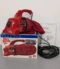 Dirt Devil Hand Vac Vacuum Model 103 by Royal Vacuum Red Made In USA Works