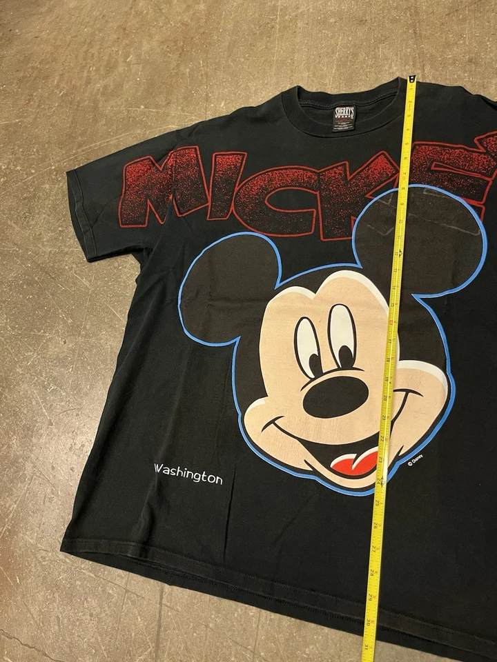 Camisa Mickey Mouse AOP 1990s Disney Rara EE. UU. Foto 4 de 4