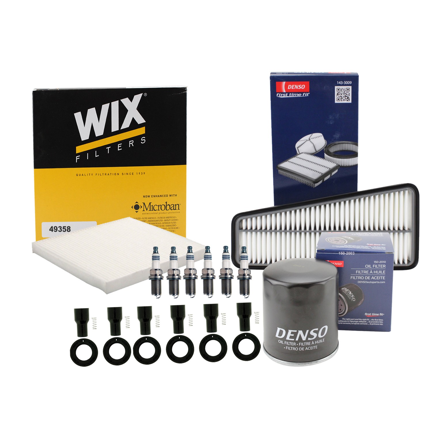 Denso Tune Up Kit NGK 6 Spark Plugs  Boots Kit for Tacoma 4.0L V6 W/ Gap 0.044