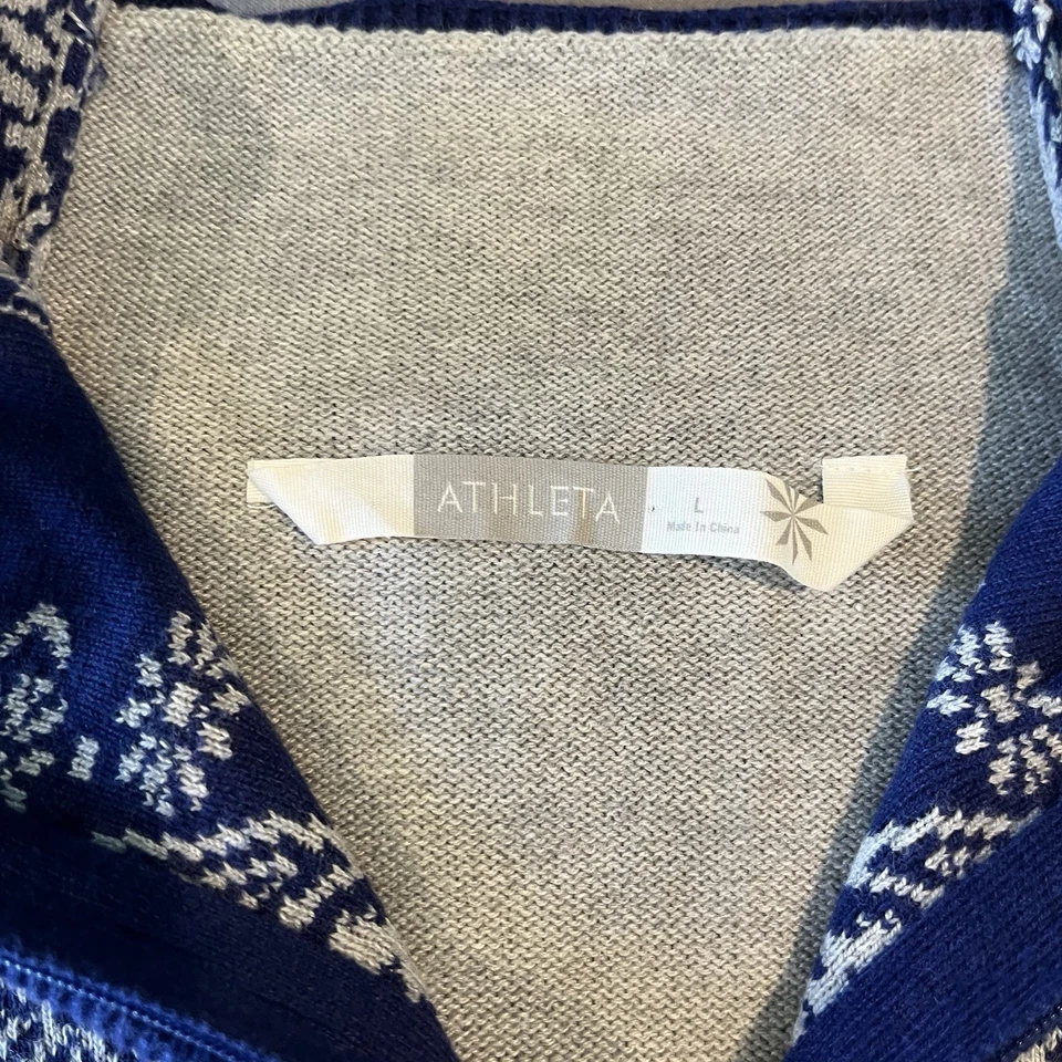Athleta 套衫四分之一拉链 - 女式 L 码 - 雪花运动服 — 第 3/4 张图片