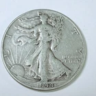 1944 Liberty Walking Silver Half Dollar - 90% Silver - Circulated Us Coin #8252