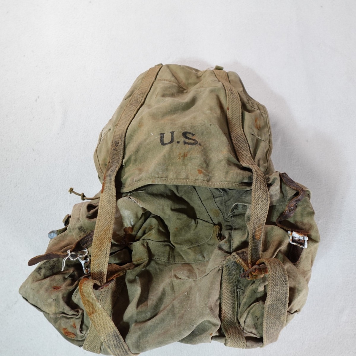 Vintage WW2 Us Army Mountain Rucksack M1942 Backpack Distressed