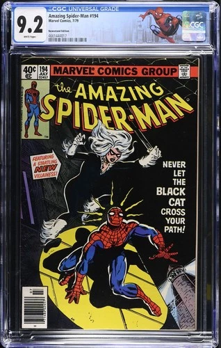 AMAZING SPIDER-MAN #194 NEWSSTAND VARIANT CGC 9.2 - FIRST APPEARANCE BLACK CAT