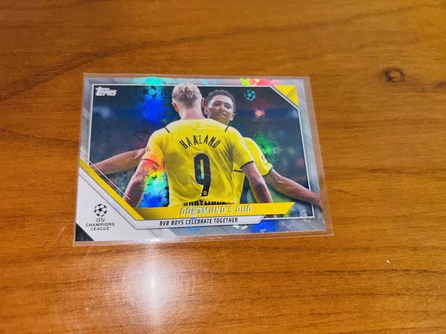 2021 Topps UEFA Champions League Erling Haaland and Jude Bellingham STARBALL