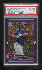 2018 Bowman Mega Box Purple Mojo Refractor /250 Bobby Bradley PSA 10 GEM MT 0jd0